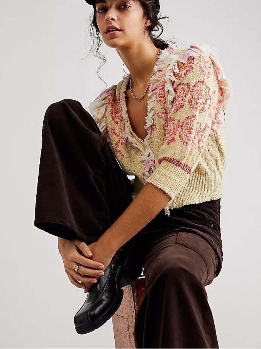Free People Rose Garden Cardigan